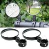 2pcs Adjustable Rotate Bicycle Auxiliary Rearview Mirror Handlebar Mount Wide-Angle Convex Cycling Rear View Mirrors Accessories