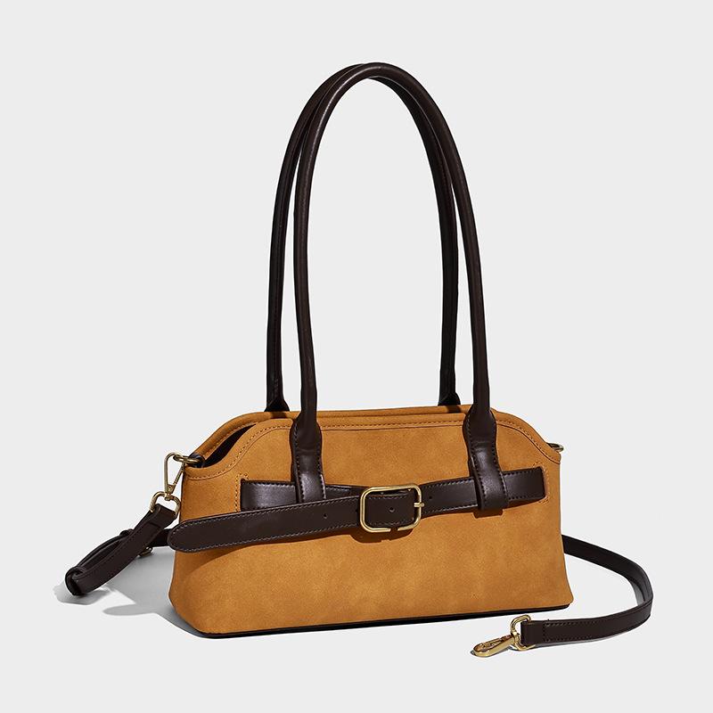 

European and American Retro Style Oil Wax Leather Pillow Bag Niche Design Bag 2025 New Belt Design Underarm Single Shoulder Crossbody хаки