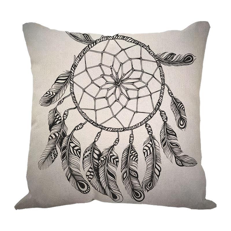 Dreamcatcher Printed Bay Window Decoration Pillow Case Car Waist Pad Pillow Sofa