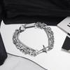 Six-Pointed Star Bracelet Punk Bracelets for Women Hip Hop Y2K Jewelry Man Trendy Aesthetic Multilayer Bangles Girls Fashion New