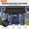 138x47" Patio Awning Retractable Patio Canopy Sunsetter with Crank Handle