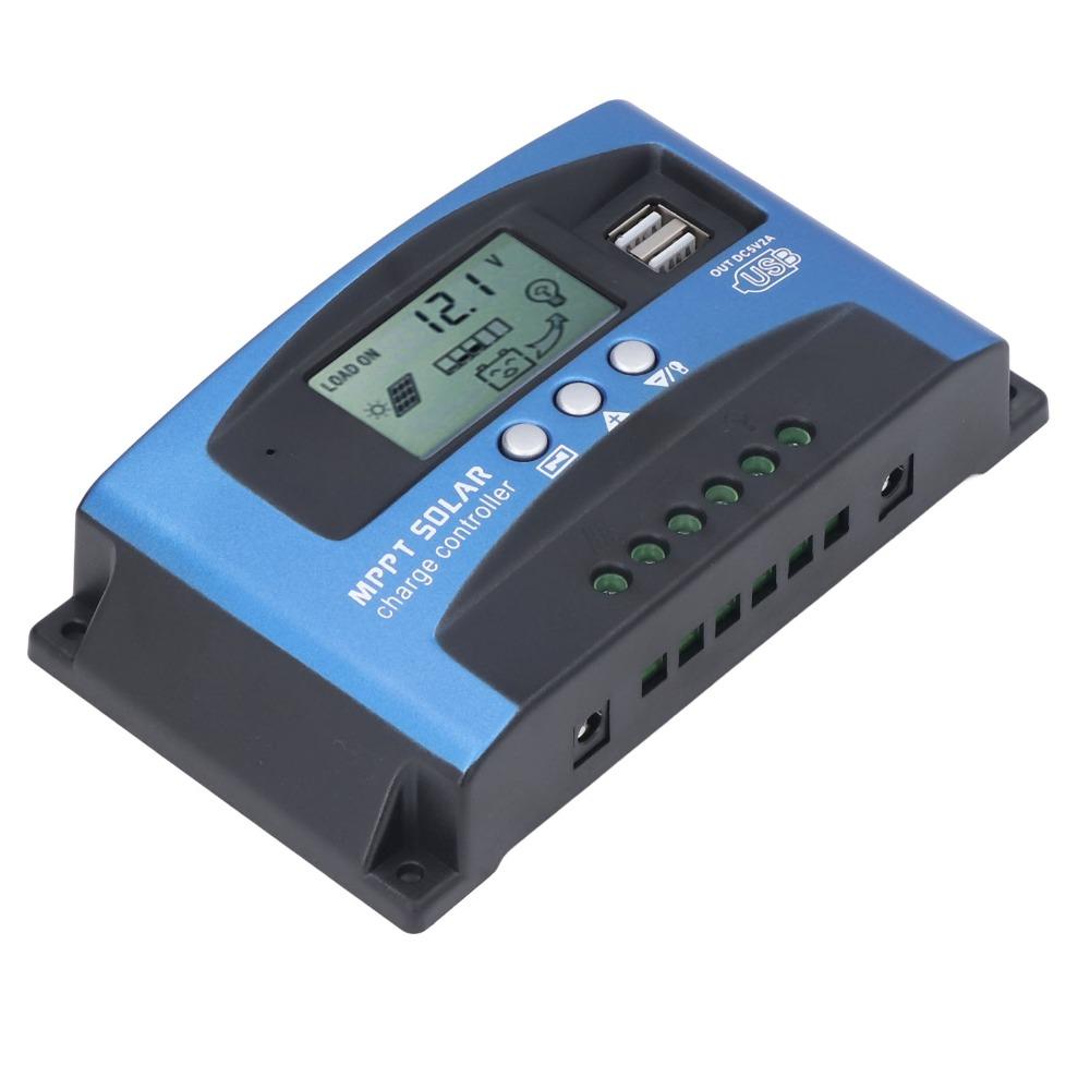 40A 50A MPPT Solar Controller 12V 24V Auto Solar Battery Controller  Off Grid
