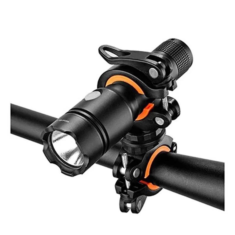 1 buc clemă pentru ciclism de 360 de grade, clemă cu rotație pentru biciclete, lanterna, suport pentru lampă frontală cu LED, clemă pentru accesorii pentru biciclete