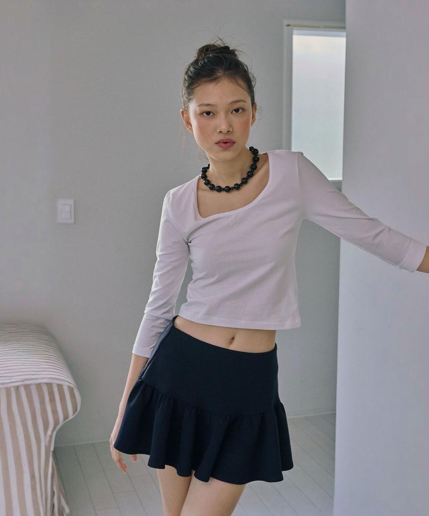 Jun Jun Space Mini Flare Skirt_Navy