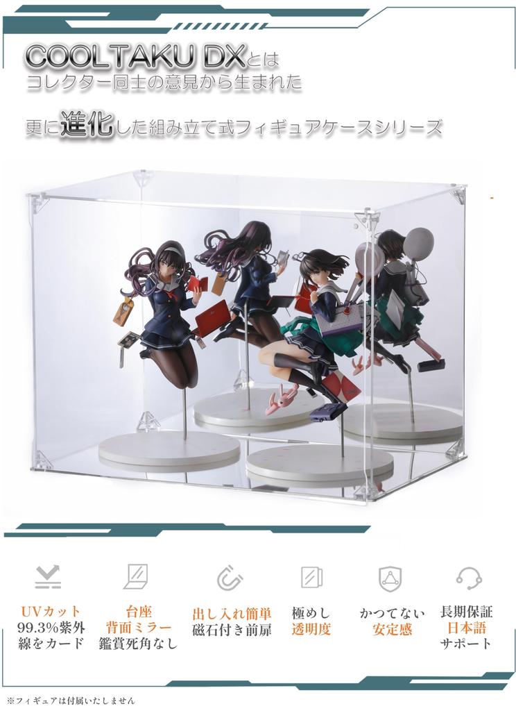 COOLTAKU Figur UV-Sockel Rückseite Magnetisch Magnet Vorderseite Sammlung Mehr Montiert Acryl-Display Fleckenentfernungs-Tuch Enthalten 40 x Tiefe 25 x Höhe