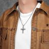 Jesus Kreuz Schnitzerei Edelstahl Herren Halsketten Anhänger Kette Punk für Frauen Modeschmuck Geschenke Großhandel Dropshipping