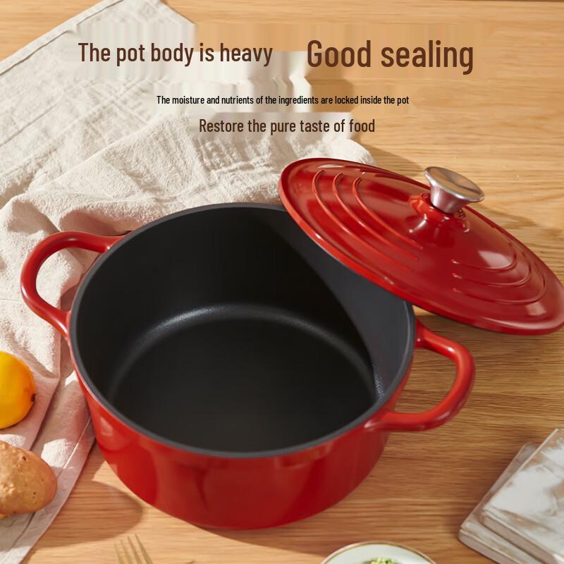 Zhishi Enamel Cast Iron Dutch Oven