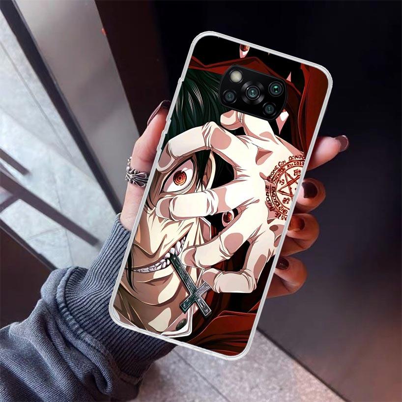 A-Alucard Hellsing Anime Phone Case For Xiaomi Poco X5 X6 X7 Pro F7 Ultra M7 Redmi 15C 15 13C 13 12C 12 10 10C 10A 9 9C 9T 9A Co