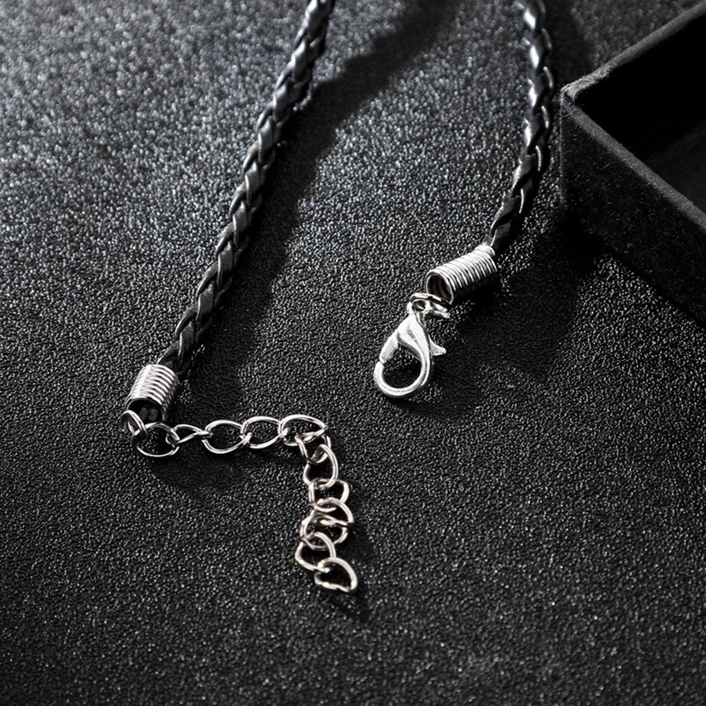 Men Boy Retro Bagua Necklace Eight Diagrams Hollow Out Disk pendant Woven Neck Chain Jewelry