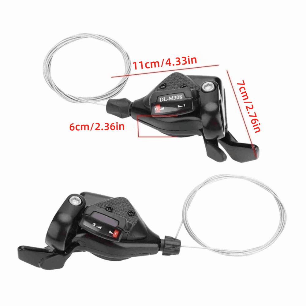 1 Pair Aluminum Alloy Bike Shift Levers 3X7/8/9 Speed Bike Thumb Gear Shifter  Bike Maintenance