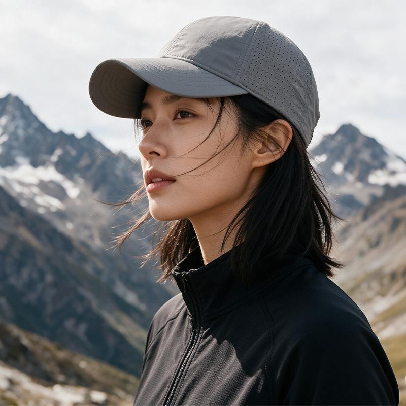 Mesh Breathable Hat Men's Summer Sun Protection Hat Men's Sun Hat Big Head Circumference Cap Hard Top Baseball Cap