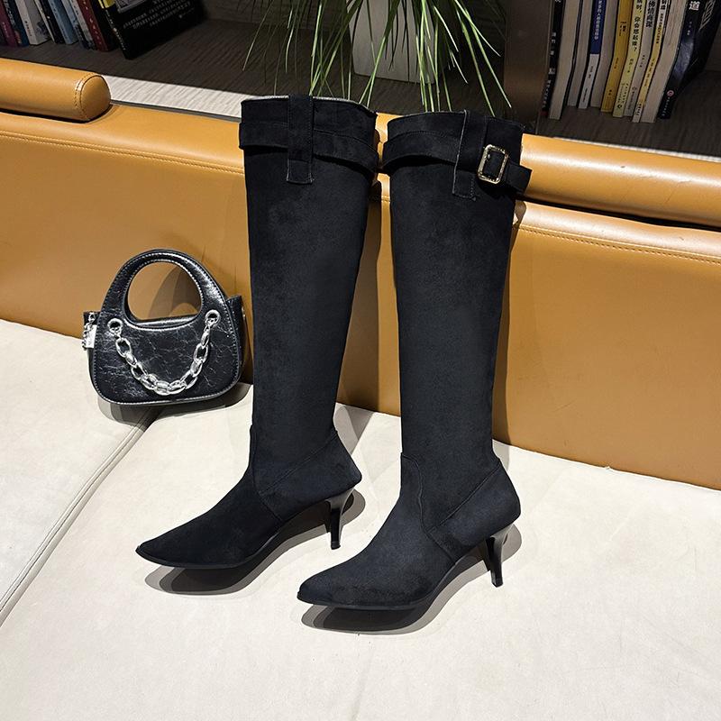  long boots pointed high heels daily knee big tube circumference but imperial sister style sexy boots versatile