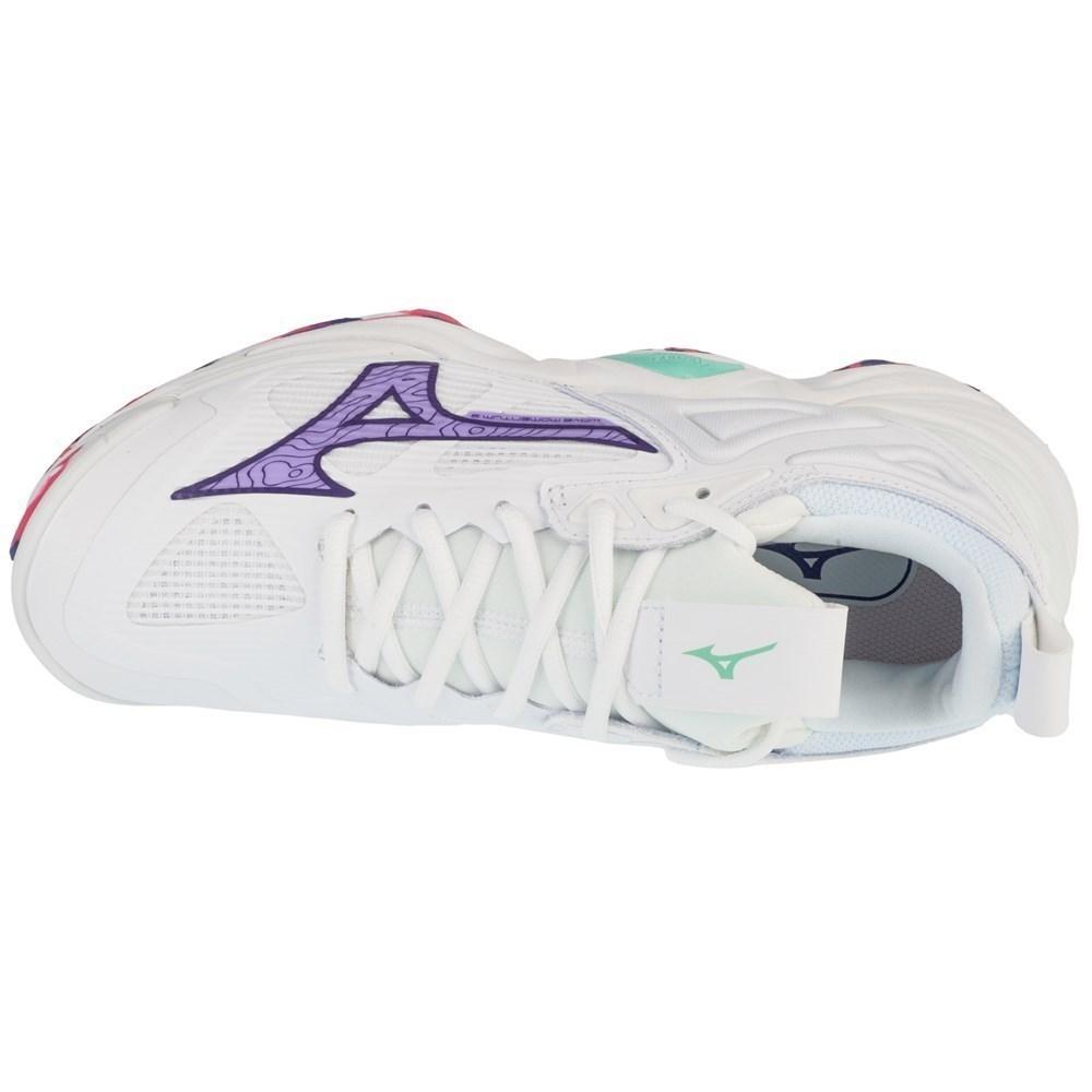 Mizuno Wave Momentum 3 sneakers high cushioning White/Violet Indigo/Camellia Rose