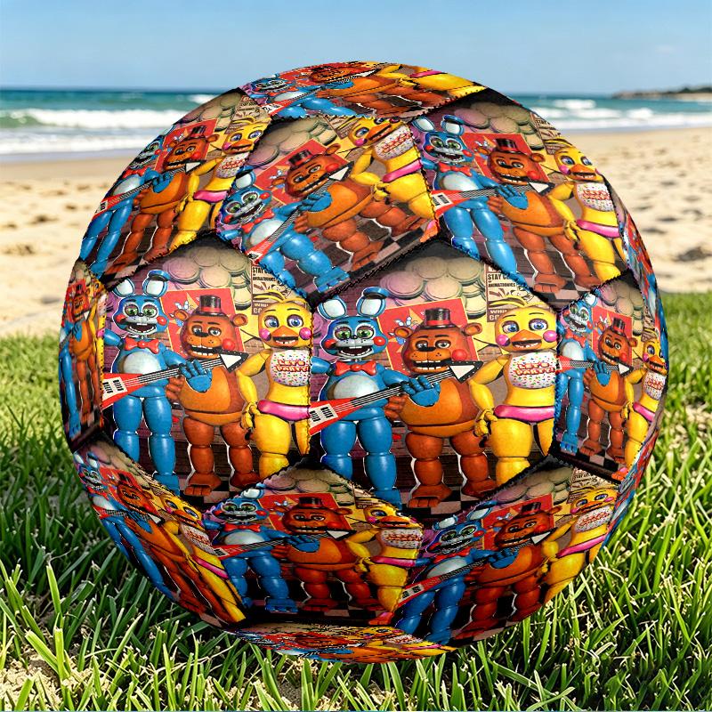 Five Nights at Freddy's Stampa Dimensione 5 Pallone da Calcio, Pallone da Calcio in PU Resistente all'Usura per Allenamento Partite e Pratica Quotidiana, Regalo di Compleanno per Appassionati di Calcio