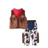 Costume da Cowboy Western per Ragazzi, Set Gilet e Pantaloni per Spettacolo Festivo