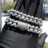 15mm Breite Voll Besetzte Vergoldete Perlen Cuban Link Armband Iced Out Hip Hop Herren Geschenk Schmuck