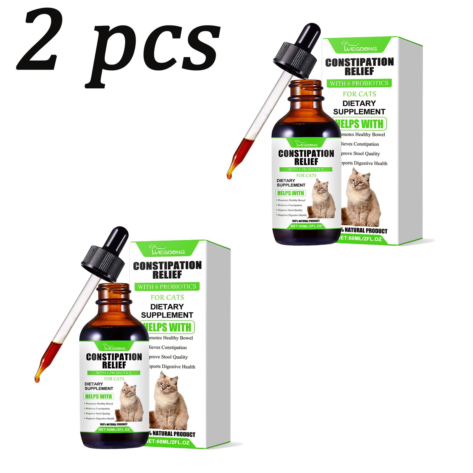 

YEGBONG Пробіотичні краплі для котів 60 мл: Захищає здоров я кишечника вашої кішки, покращує травлення, підвищує апетит, харчова добавка з пробіотиками для домашніх тварин.