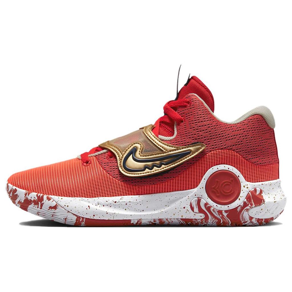 Nike KD Trey 5 X University Red Metallic Gold Men Sneakers Midnight-Navy Light-Orewood-Brown DD9538-600