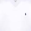 Polo Ralph Lauren Solid Color V-Neck Cotton Small Logo Embroidered Short Sleeve T-Shirt Men Tops White 710671453-008