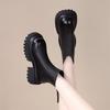 Thick-soled Chelsea Martin boots women's 2025 autumn and winter new British round head small man height-increasing zipper cigarette tube short boots