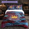 West Ham United Calcio Set Biancheria da Letto 3 Pezzi Morbido Set Copripiumino con Federe Set Decorazione Camera da Letto per la Casa