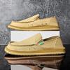 Fashi Men's Sneakers Canvas Breathable Men's Walking Driving Shoes Comfortable Outdoor Men Flats Casual Shoes