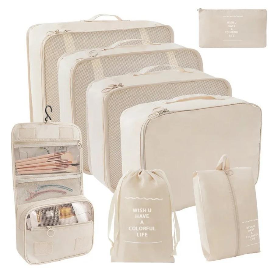 4/7/8 Piece Set Travel Bag Organizer Clothes Luggage Travel Organizer Blanket Shoes Makeup Organizers Bag Suitcase Pouch Packing Cubes