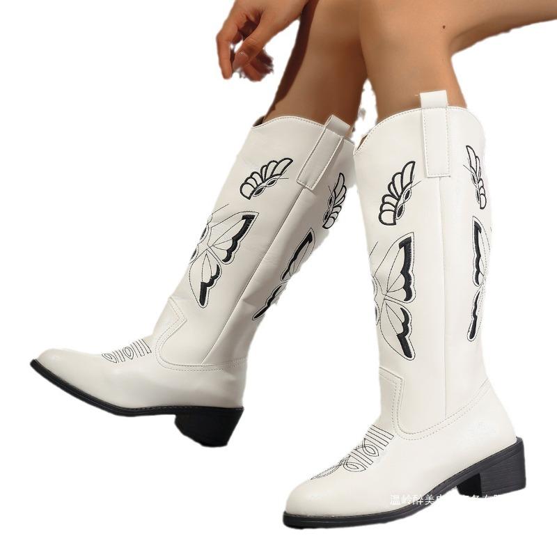 New High-top Leather Boots, Women's Fashionable Shoes, Retro Shoe Covers, Ankle Boots, Women's Shoes