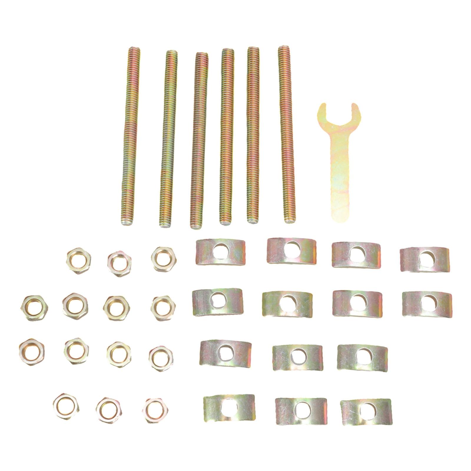 

6/12Pieces Full Threaded Studs With Hexes Nut Curved Washers for Woodworking Butcher Block Table Bed Assembly Use 6PCS