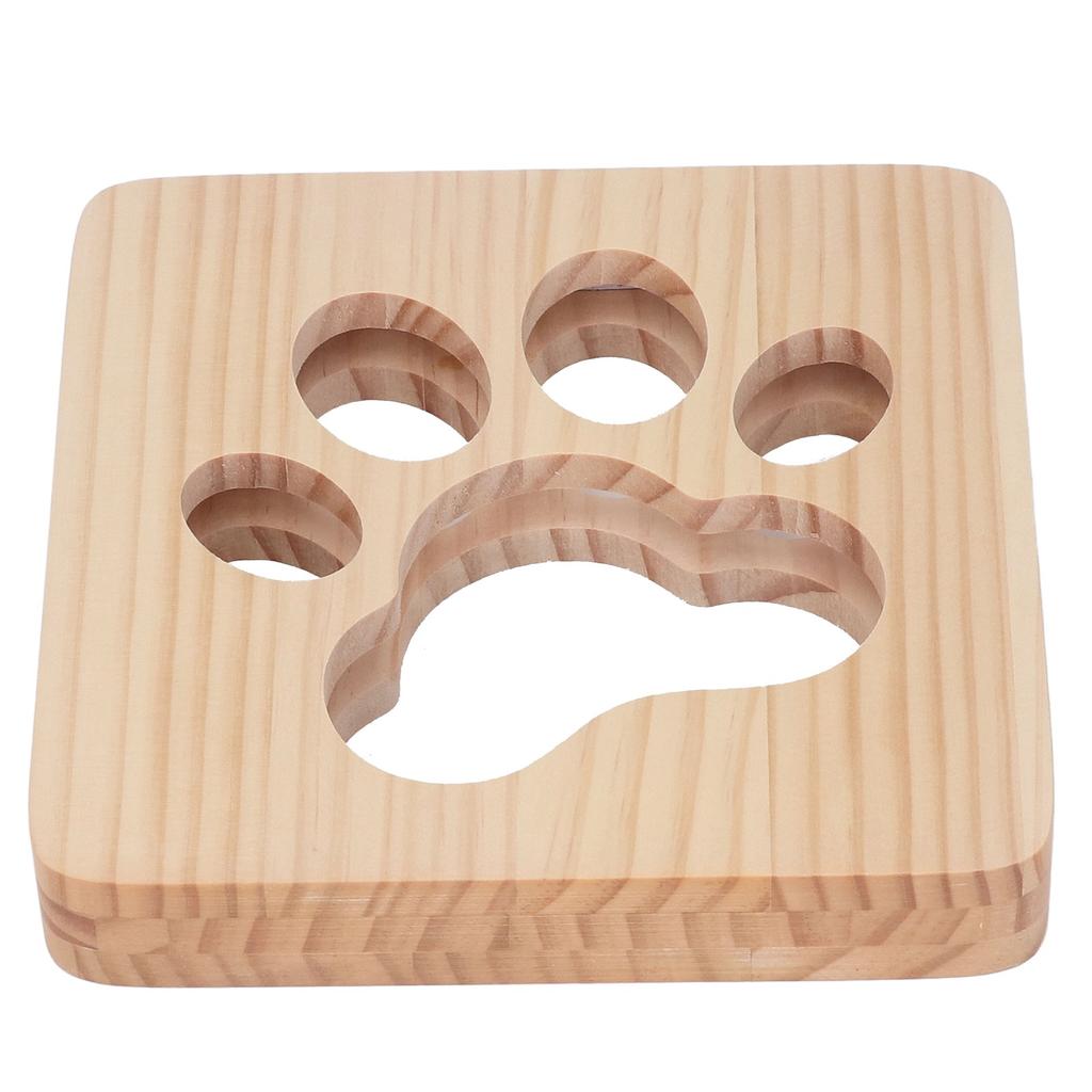 Katzenpfote Nachtlicht Ausgehöhlt Weiches Licht Augenschutz Tragbare 3D Holzbastellampe mit USB-Schnittstelle Nachtlampe für