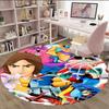 1pc UFO Robot Grendizer9 Print Round Carpet Chair Round Carpet Suitable for Bedroom Living Room Home Decorative Carpet