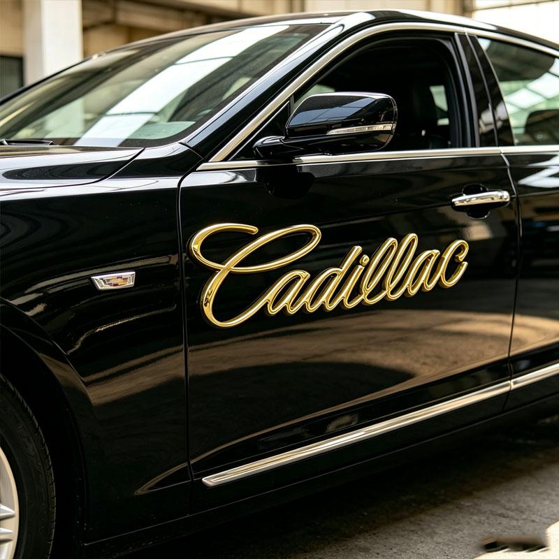 Metalowy Listek 3D Naklejka na Tył Samochodu Błotnik Boczne Odznaka Bagażnika Dla Cadillac Escalade ATS BLS CTS CT4 CT5 CT6 EXT STS SLS SLR SRX XLR