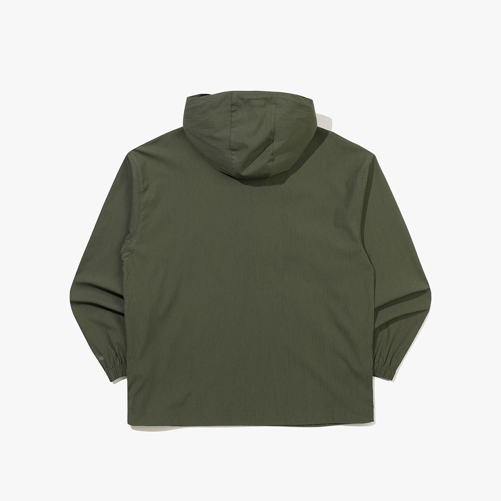 Diadora Micro Pleated Hooded Anorak Jacket Khaki