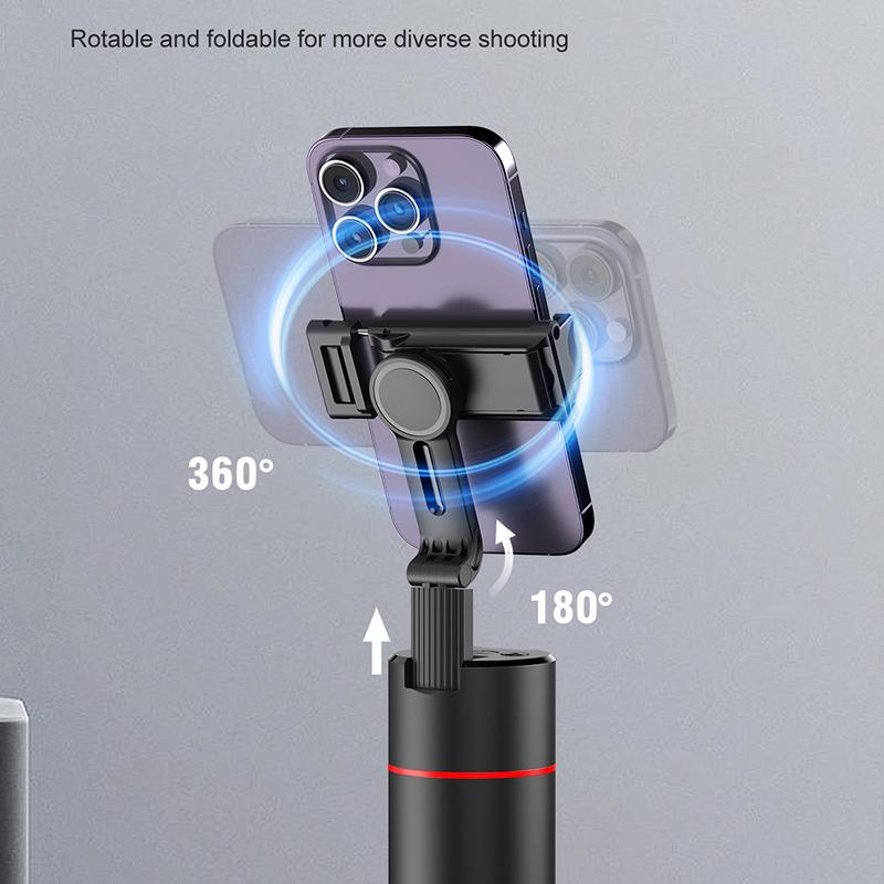 P02 Auto Face Tracking Stand 360° Rotation Phone Holder Desktop Tracking Gimbal Stabilizer Tripod for Live Vlogging Video