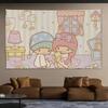 1 Cute Twin Kids Star Tapestry 2D Single Print Sweet Home Decor Soft Accessory Charming Functional KidThemed Attractive Durable