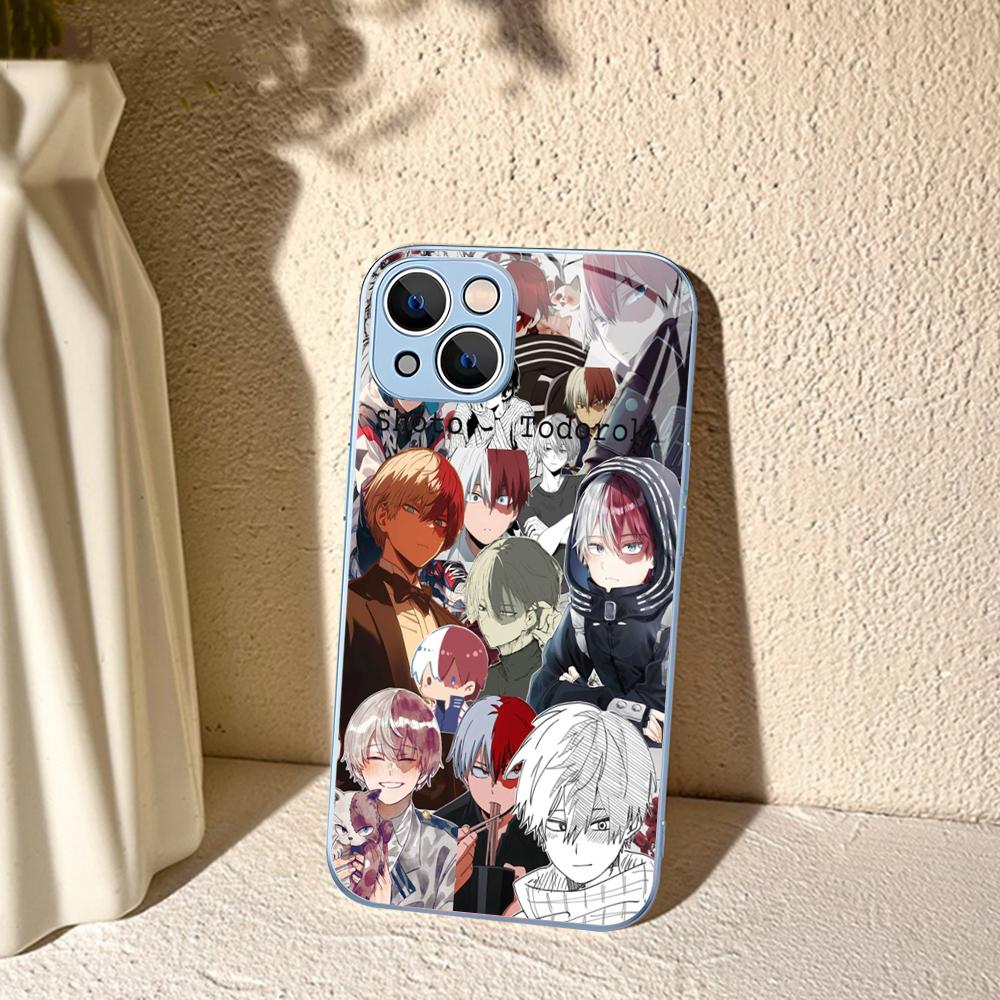 My Hero Academia Shoto Todoroki Phone Case For iPhone 14 13 12 Mini 11 Pro XS Max X XR 14 Plus Tempered Glass Cover