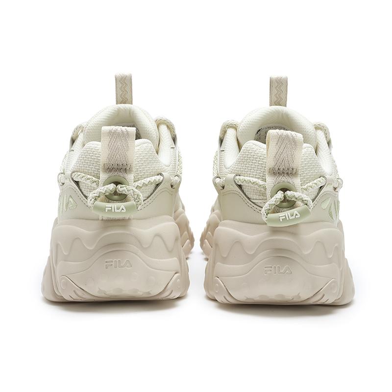 FILA Fluid 5 Cat Paw Shoes 5.0 Simple Versatile Low-Top Casual Shoes Women sneaker Off-White Pistachio-Yellow F12W432101FAP