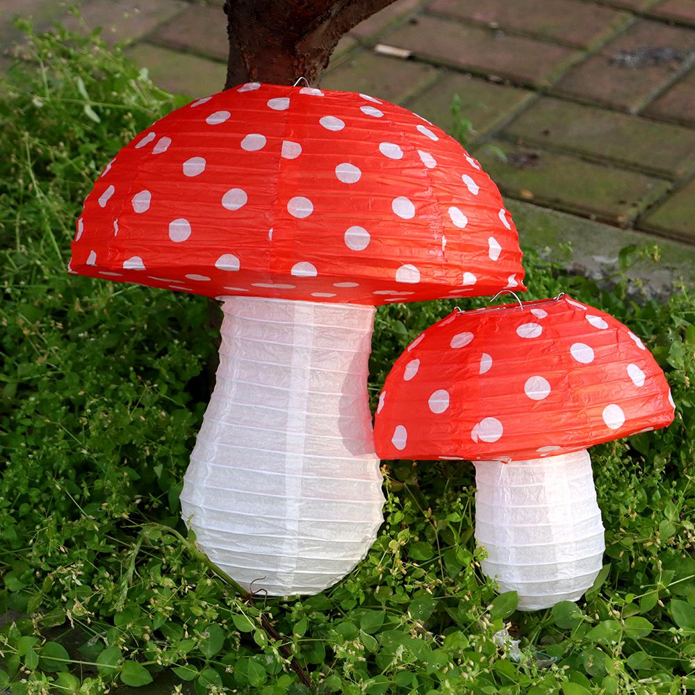 

Hanging Lamp Large Mushroom Shaped Paper Lanterns for Baby Shower Wedding Birthday Party Decor Jungle Theme Gift 12inch