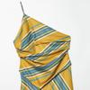 European and American style new women's wear: asymmetrical striped Midi slip dress 2636183