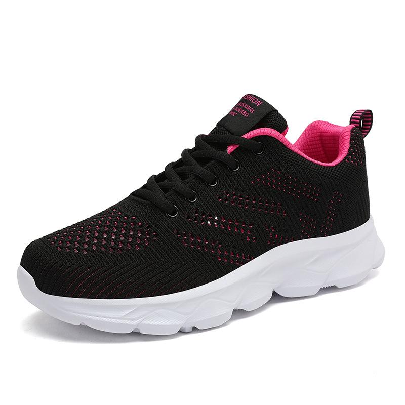Brand sports shoes new black running shoes hollowed out lightweight mesh breathable casual travel shoes