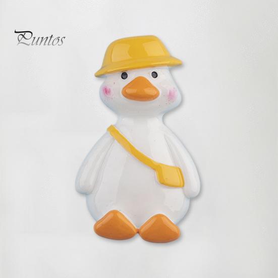 Fridge Magnet Resin Various Styles Lovely Crooked Neck Cartoon Duck Magnetic Decorative Craft Home Door Window 3D Sticker Household Supplies
