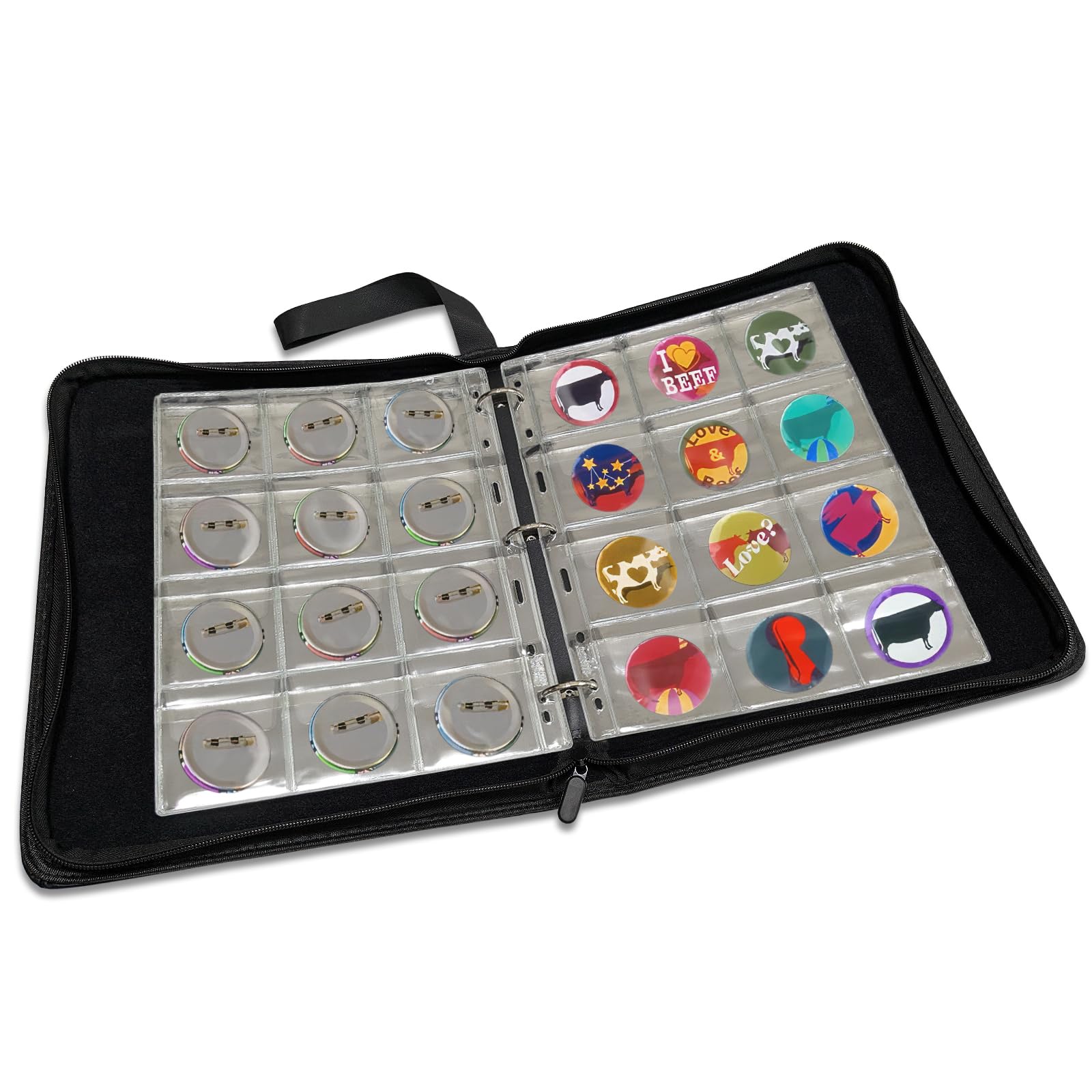 

Morisho Жестяная коробка для хранения значков Жестяной кейс для значков Жестяной чехол для значков 3 размера на выбор Держатель для файлов 57 мм [Включает молнию, Функция защиты от падения, От] чёрный