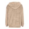 Winter-Damen-Sweatshirt mit Kapuze, langärmelig, Fleece, warm, Pullover mit 1/4-Reißverschluss
