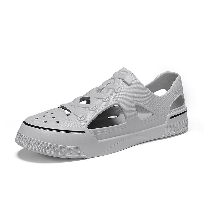 Mode 2024 Reise-Sandalen Neue Atmungsaktive Herren-Freizeitschuhe Ausgehöhlte Rutschfeste Slipper Markendesign Schuhe Handgefertigte Lässige Strandschuhe