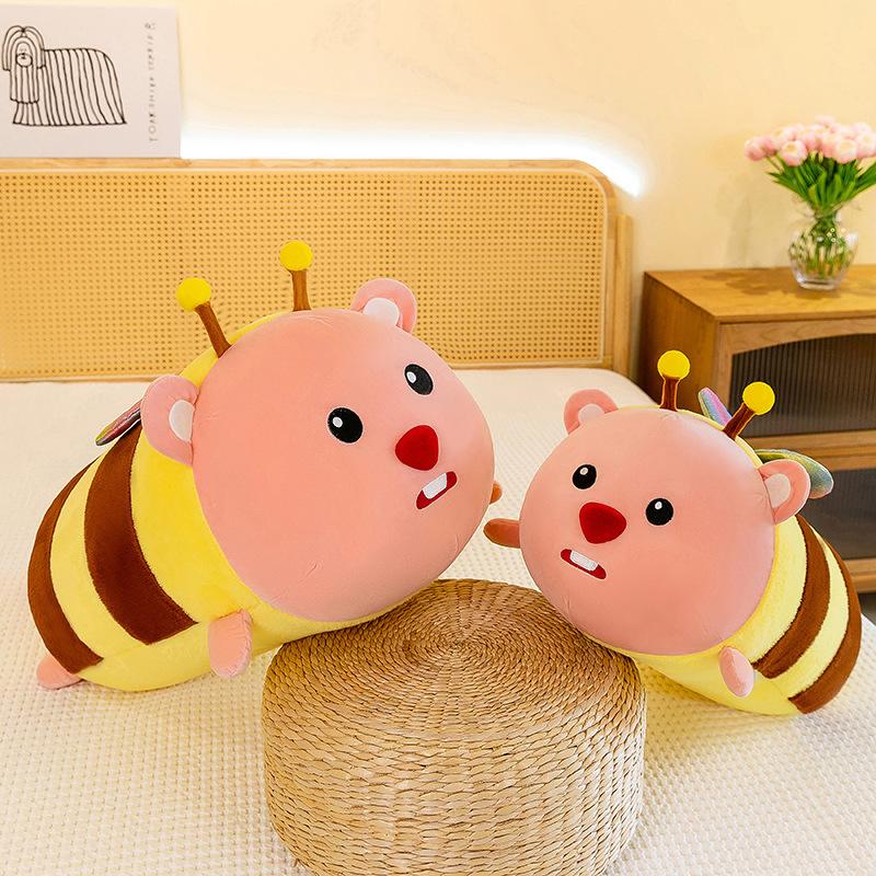 New Bee Husky Plush Toy Girls Sleeping Long Strip Pillow Home Beaver Doll Cushion