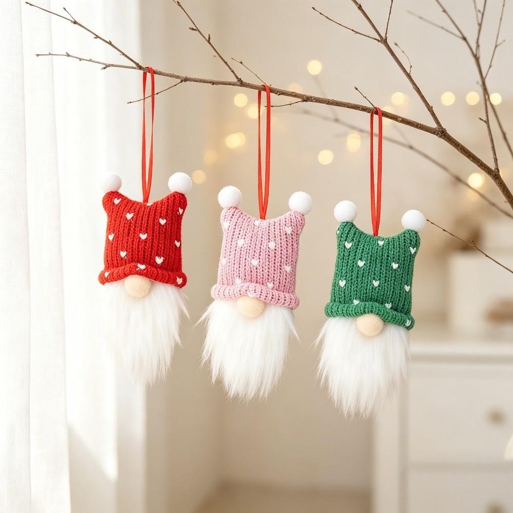 3Pcs Faceless Christmas Tree Pendants Handmade Christmas Tree Decoration  Home Decoration