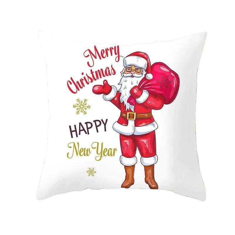 Christmas Themed Pillowcases Car Accessories Office Santa Claus Living Room Sofa Home Pillowcases