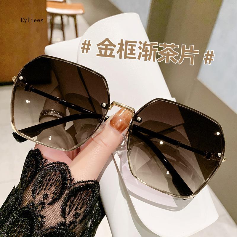 Brand Design  Fashion New Polygonal Metal Sunglasses Retro Ladies Glasses Classic Trend Luxury Driving Travel Eyewear