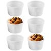 White Porcelain Baking Bowls 9 Cm, 200 Ml 6 Pcs.