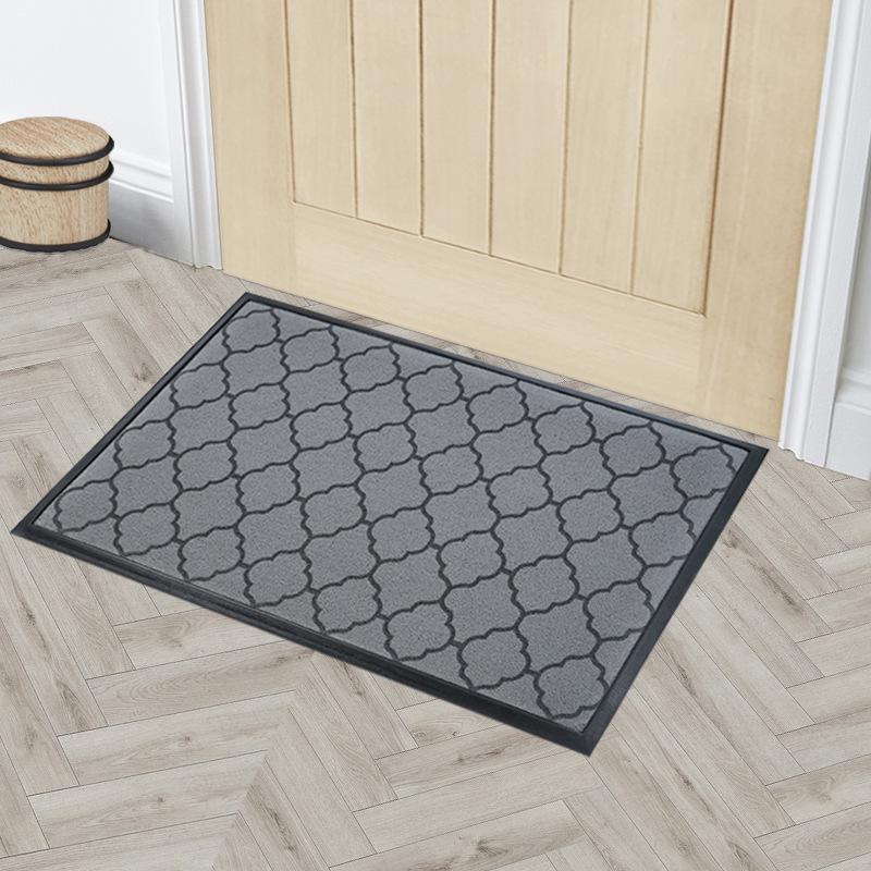 Geometric Anti-Slip Mud Wiping Door Mat - Wear-Resistant Rubber, Polypropylene